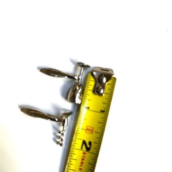 VINTAGE WINE GLASS AND CORKSCREW CUFFLINKS - Picture 7 of 7